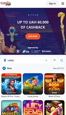 Mobilní verze kasina