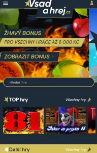 Mobilní verze online kasina